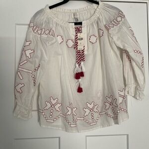 Anthropologie off the shoulder, long sleeve top